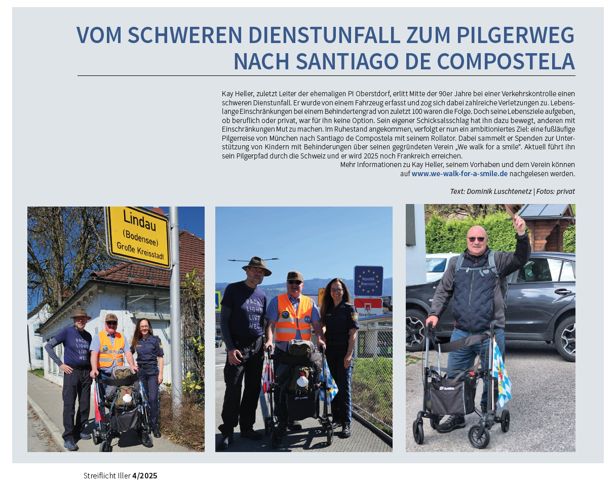 Vom Dienstunfall zum Pilgerweg